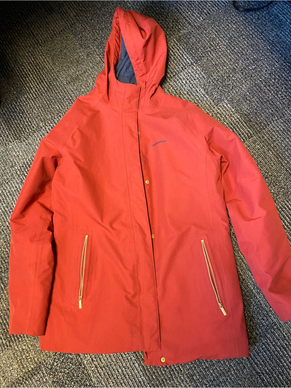 Craghoppers Agetha Red Hooded Jacket with Zip Pockets- GOR-TEX Size M - Picture 2 of 9